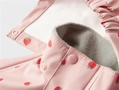 Name It regntøj pale mauve med jordbærprint